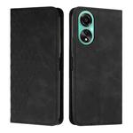 For OPPO A58 4G Diamond Splicing Skin Feel Magnetic Leather Phone Case(Black)