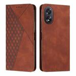 For OPPO A38 / A18 Diamond Splicing Skin Feel Magnetic Leather Phone Case(Brown)