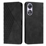 For OPPO A58 / A78 Diamond Splicing Skin Feel Magnetic Leather Phone Case(Black)