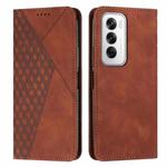 For OPPO Reno12 5G Global Diamond Splicing Skin Feel Magnetic Leather Phone Case(Brown)