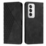 For OPPO Reno12 5G Global Diamond Splicing Skin Feel Magnetic Leather Phone Case(Black)