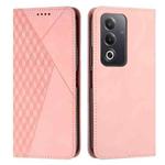 For OPPO A3 Pro Global Diamond Splicing Skin Feel Magnetic Leather Phone Case(Rose Gold)