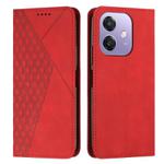 For OPPO A3x Diamond Splicing Skin Feel Magnetic Leather Phone Case(Red)