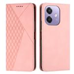 For OPPO A3x Diamond Splicing Skin Feel Magnetic Leather Phone Case(Rose Gold)