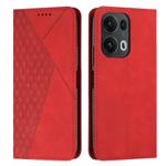 For OPPO Reno13 Pro Global Diamond Splicing Skin Feel Magnetic Leather Phone Case(Red)
