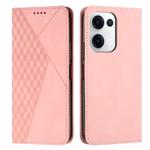 For OPPO Reno13 5G Global Diamond Splicing Skin Feel Magnetic Leather Phone Case(Rose Gold)