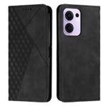 For OPPO Reno13 F 5G / 4G Diamond Splicing Skin Feel Magnetic Leather Phone Case(Black)