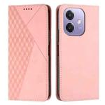 For OPPO A5x 5G Global Diamond Splicing Skin Feel Magnetic Leather Phone Case(Rose Gold)