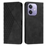 For OPPO A5x 5G Global Diamond Splicing Skin Feel Magnetic Leather Phone Case(Black)