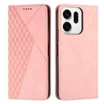 For OPPO Reno14 Global / Reno14 F 5G Diamond Splicing Skin Feel Magnetic Leather Phone Case(Rose Gold)
