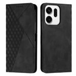 For OPPO Reno14 Global / Reno14 F 5G Diamond Splicing Skin Feel Magnetic Leather Phone Case(Black)