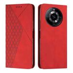 For Realme 11 Pro/11 Pro+ Diamond Splicing Skin Feel Magnetic Leather Phone Case(Red)