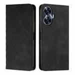 For Realme C55 Diamond Splicing Skin Feel Magnetic Leather Phone Case(Black)