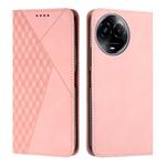 For Realme 11 5G Global/11x Diamond Splicing Skin Feel Magnetic Leather Phone Case(Rose Gold)