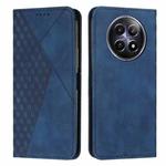 For Realme 12 Diamond Splicing Skin Feel Magnetic Leather Phone Case(Blue)