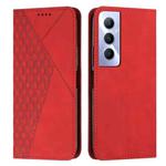 For Realme C65 4G Diamond Splicing Skin Feel Magnetic Leather Phone Case(Red)