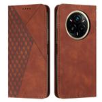For Realme 14 Pro Diamond Splicing Skin Feel Magnetic Leather Phone Case(Brown)