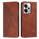 For Realme 14 / P3 5G / 14T 5G Diamond Splicing Skin Feel Magnetic Leather Phone Case(Brown)