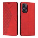 For Xiaomi Redmi Note 12 Turbo/Poco F5 Diamond Splicing Skin Feel Magnetic Leather Phone Case(Red)