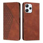 For Xiaomi Redmi 12 4G Diamond Splicing Skin Feel Magnetic Leather Phone Case(Brown)