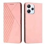 For Xiaomi Redmi 12 4G Diamond Splicing Skin Feel Magnetic Leather Phone Case(Rose Gold)