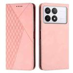 For Xiaomi Redmi K70 / K70 Pro Diamond Splicing Skin Feel Magnetic Leather Phone Case(Rose Gold)