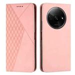 For Xiaomi Redmi A3 Diamond Splicing Skin Feel Magnetic Leather Phone Case(Rose Gold)
