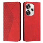 For Xiaomi Redmi Turbo 3 Diamond Splicing Skin Feel Magnetic Leather Phone Case(Red)