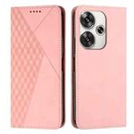 For Xiaomi Redmi Turbo 3 Diamond Splicing Skin Feel Magnetic Leather Phone Case(Rose Gold)