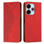 For Xiaomi Redmi 13 4G Diamond Splicing Skin Feel Magnetic Leather Phone Case(Red)