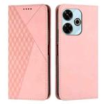 For Xiaomi Redmi 13 4G Diamond Splicing Skin Feel Magnetic Leather Phone Case(Rose Gold)