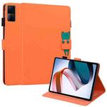 For Xiaomi Redmi Pad 2022 Cartoon Buckle Leather Tablet Case(Orange)