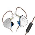 CCA CCA-CA4 3.5mm Gold Plated Plug Hybrid Technology Wire-controlled In-ear Earphone, Type:with Mic(Blue)