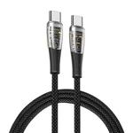 DUZZONA  A6 65W USB-C/Type-C to USB-C/Type-C Transparent Fast Charging Data Cable, Length: 1m(Black)
