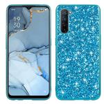 For OPPO Reno3 Glitter Powder Shockproof TPU Protective Case(Blue)