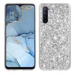 For OPPO Reno3 Glitter Powder Shockproof TPU Protective Case(Silver)