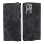 For Blackview Oscal C30 RFID Anti-theft Brush Magnetic Leather Phone Case(Black)