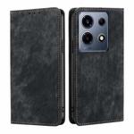 For Infinix Note 30 VIP 5G RFID Anti-theft Brush Magnetic Leather Phone Case(Black)