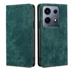 For Infinix Note 30 VIP 5G RFID Anti-theft Brush Magnetic Leather Phone Case(Green)