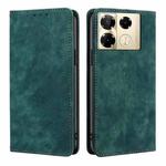 For Infinix Note 40 Pro 4G RFID Anti-theft Brush Magnetic Leather Phone Case(Green)