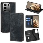 For Infinix Note 50 4G RFID Anti-theft Brush Magnetic Leather Phone Case(Black)