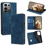 For Infinix Note 50 4G RFID Anti-theft Brush Magnetic Leather Phone Case(Blue)