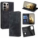 For Infinix Note 50 Pro+ 5G RFID Anti-theft Brush Magnetic Leather Phone Case(Black)