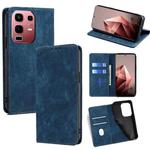 For Infinix Note 50s 5G RFID Anti-theft Brush Magnetic Leather Phone Case(Blue)