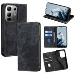 For Infinix Note 50x 5G RFID Anti-theft Brush Magnetic Leather Phone Case(Black)