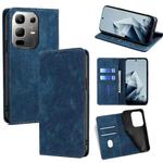 For Infinix Note 50x 5G RFID Anti-theft Brush Magnetic Leather Phone Case(Blue)