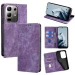 For Infinix Note 50x 5G RFID Anti-theft Brush Magnetic Leather Phone Case(Purple)