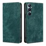 For Realme C65 4G RFID Anti-theft Brush Magnetic Leather Phone Case(Green)