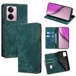 For Realme P3 Pro 5G Global RFID Anti-theft Brush Magnetic Leather Phone Case(Green)