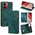 For Realme P3 Ultra 5G RFID Anti-theft Brush Magnetic Leather Phone Case(Green)